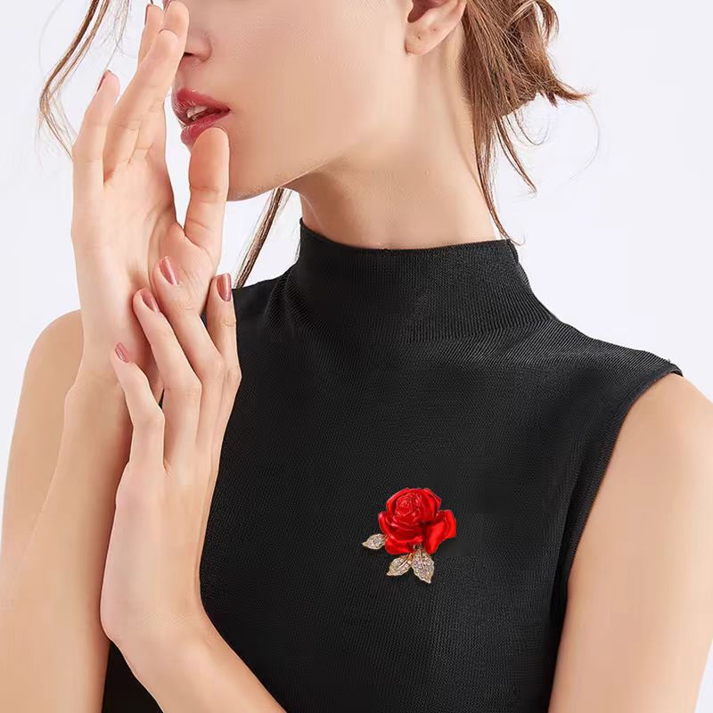 Rose Brooch High-End Women'S Exquisite Luxury Simple Corsage Design Sense Niche Suit Coat Pin Accessories - Image 3